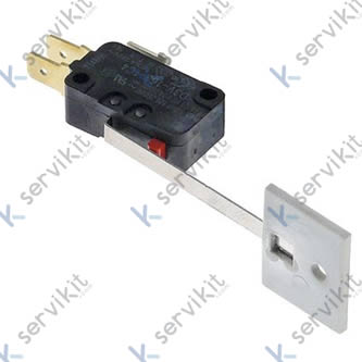 microinterruptor con manilla 250V 16A empalme conector Faston 6,3mm L 70mm