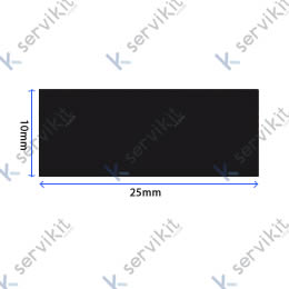 Burlete adhesivo 25x10mm caucho esponjoso(1m)