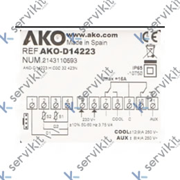 Termostato digital 2 reles 230v ac d14223