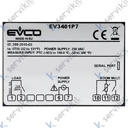 Termostato digital Evco 1 rele 230v ac evk-401