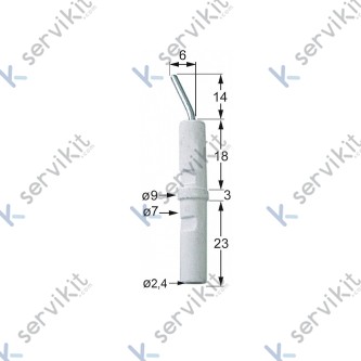 Bujía Ø7x44mm freidora Fagor