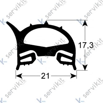 Repuesto de burlete 730x680mm para puerta horno Mbm