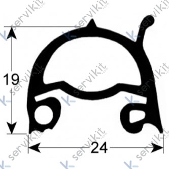 Burlete puerta horno 695x890mm Osg 12.12 Convotherm