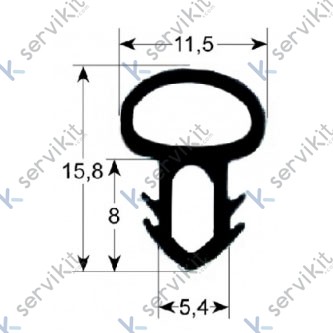 Burlete puerta horno Bertos (1 metro)