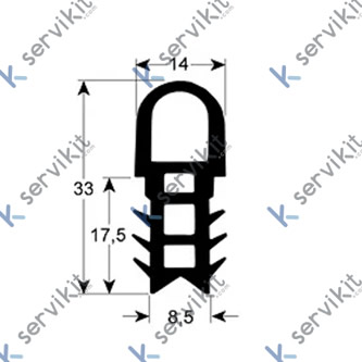 Burlete Puerta Horno 625x725mm