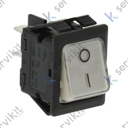 Interruptor bipolar blanco 22x30mm 16a 250v