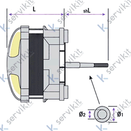 Motor horno Dobra 230v 50-60hz 0,15kw