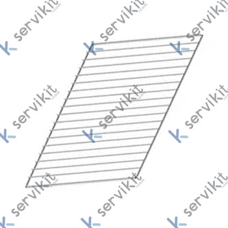 Rejilla cromo L 480 mm An 340 mm H 8 mm