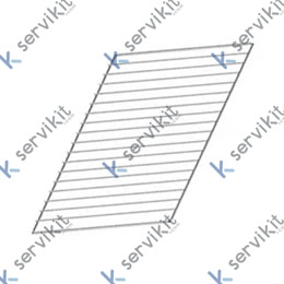 Rejilla cromo L 480 mm An 340 mm H 8 mm