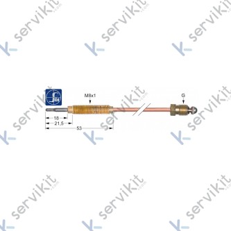 Termopar cabeza roscada m9x1 1500mm Sit