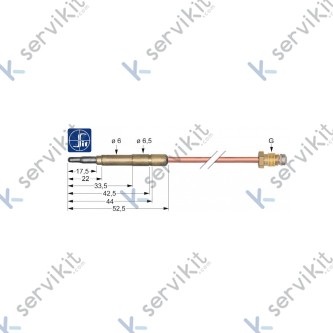 Termopar Sit cabeza lisa m10x1 1500mm