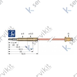 Termopar Sit cabeza lisa m10x1 1500mm