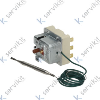 termostato de seguridad temp. desconexión 140°C 3 polos 20A sonda ø 6mm sonda L 89mm capilar 900mm