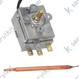 Kit termostato & mando 0/90°c 16a 230v