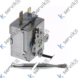 termóstato T máx 90°C margen de trabajo 0-90°C 1 polos 1CO 15A sonda ø 6,5mm sonda L 73mm