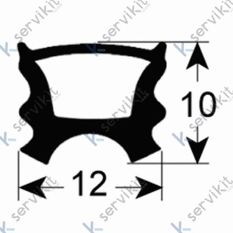 Junta de goma puerta lavavajillas 555x400mm