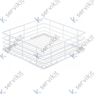 Cesta vasos lavavajillas 370x370x110mm alambre