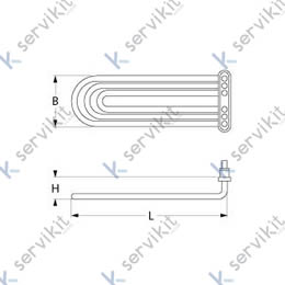 Resistencia cuba Comenda 3000W 230/400V