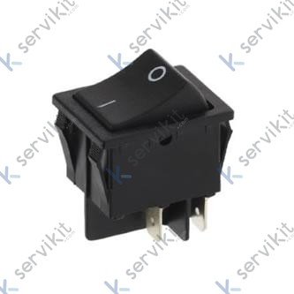 Interruptor bipolar negro 230V 30x22mm