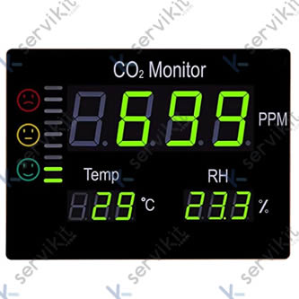 Medidor CO2 Con Monitor De Pared 388x288x43mm