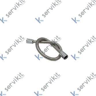 Spiral wound Stainless Steel Flexible Hose L. 60cm F1/2 F1/2